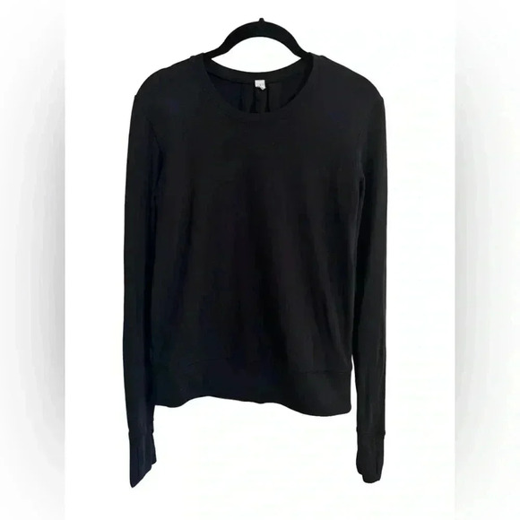 Lululemon Rush Hour Black Long Sleeve Thumb Hole Top Run Zip Pocket Size 2 - Picture 10 of 13